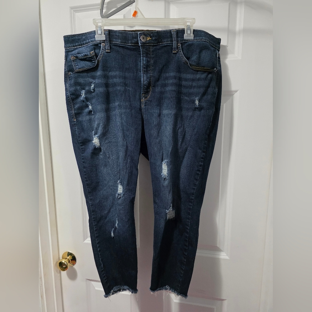 Torrid Midnight Blue Ripped Skinny Jeans